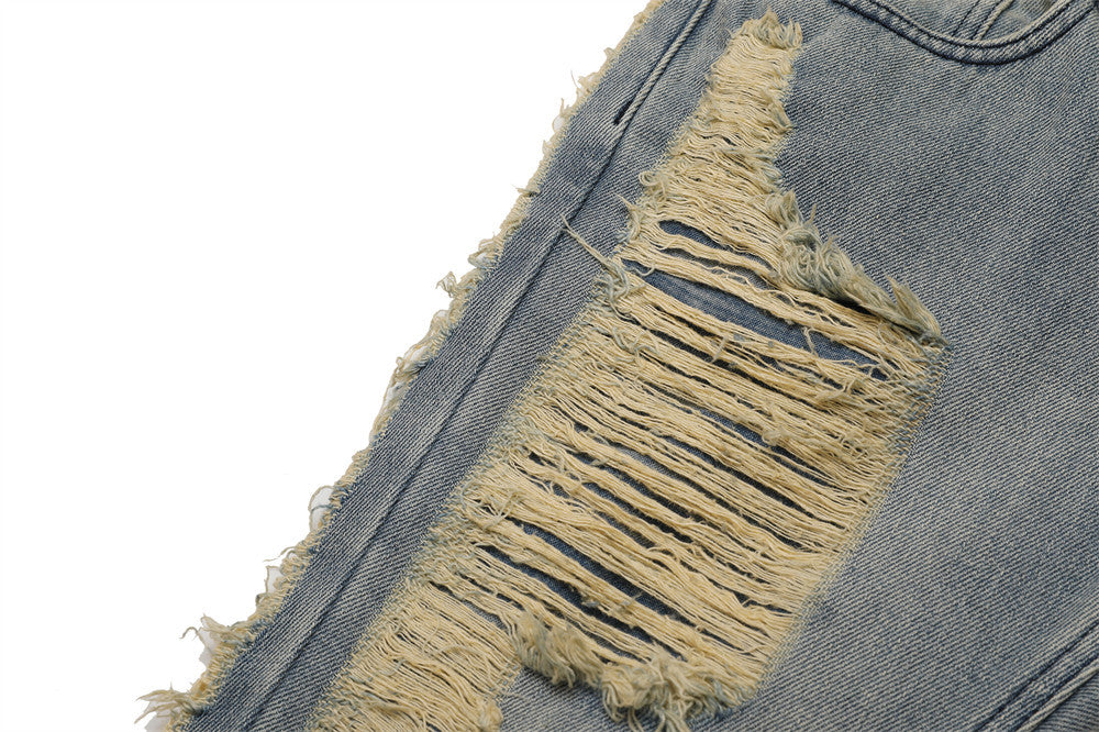 High Street Hand Scratched Whiskering Jeans Men's - Jeans Junction Online