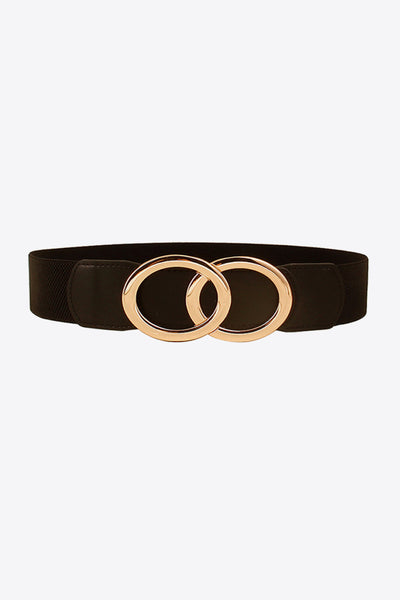 Zinc Alloy Buckle Elastic PU Belt - Jeans Junction Online
