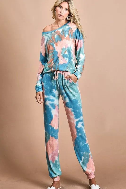 BiBi Tie Dye French Terry Jogger Pants - Jeans Junction Online