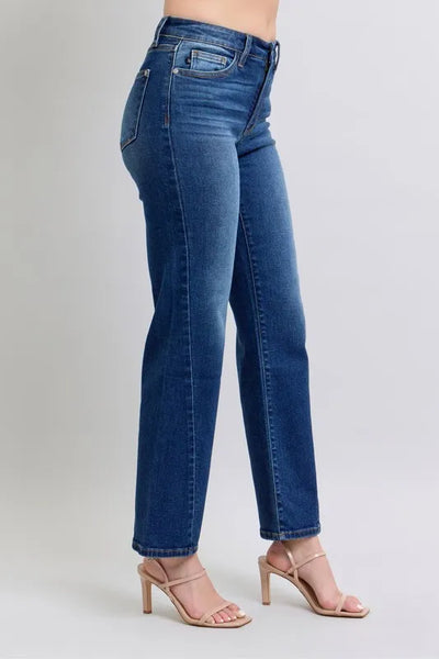 Judy Blue Full Size Side Seam Detail Straight Jeans with Pockets - Jeans Junction Online
