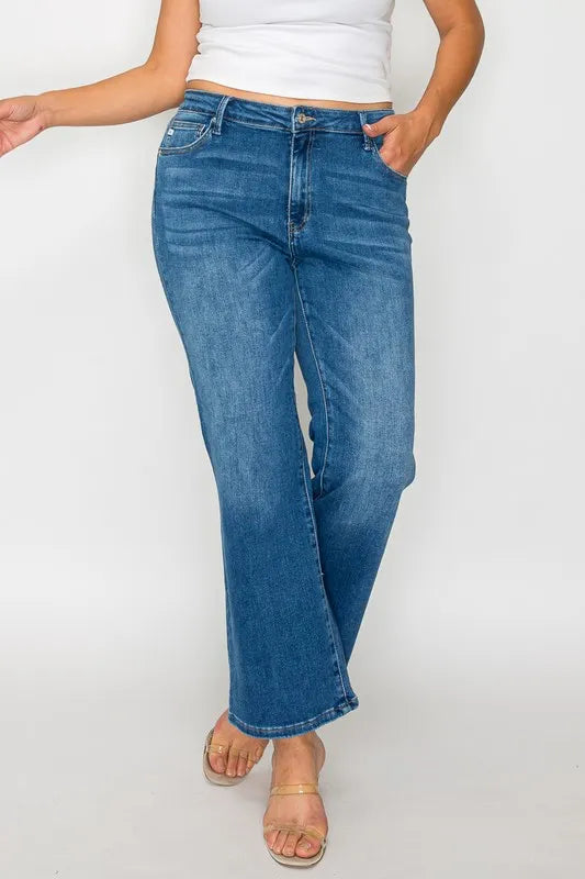 bytos Full Size Cat's Whiskers Mid Rise Ankle Jeans - Jeans Junction Online