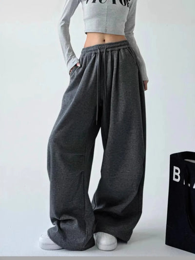 Oversized Wide Leg Drawstring Pants - Jeans Junction Online