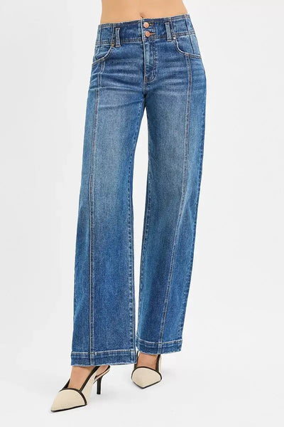 RISEN Mid Rise Fit Wide Baggy Jeans - Jeans Junction Online