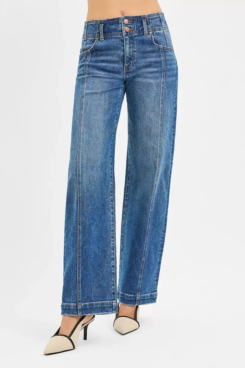 RISEN Mid Rise Fit Wide Baggy Jeans - Jeans Junction Online 