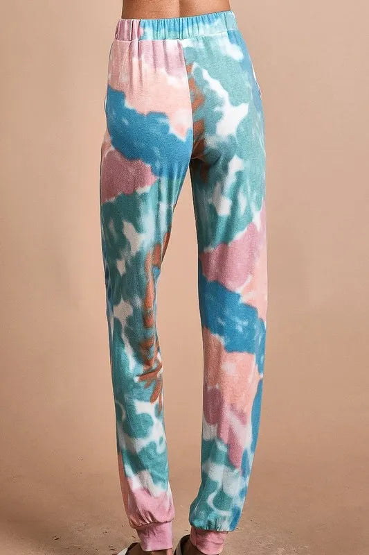 BiBi Tie Dye French Terry Jogger Pants - Jeans Junction Online