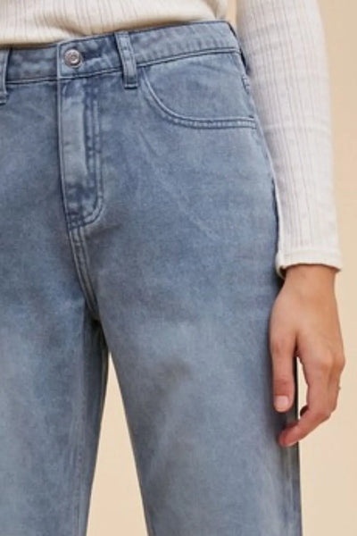 Annie Wear Distressed Raw Hem Jeans - Jeans Junction Online