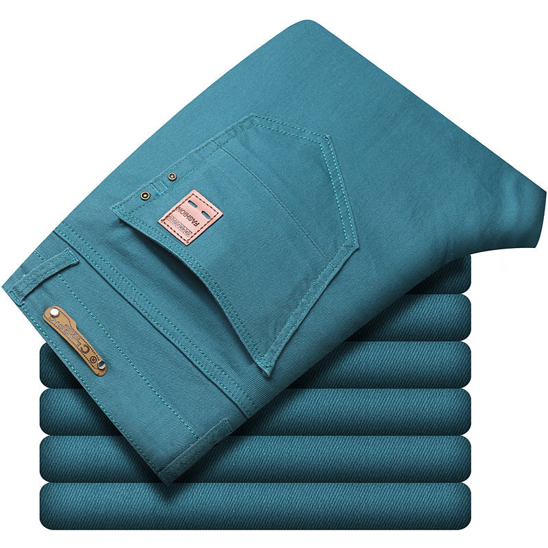 Casual Men's Slim Straight Stretch Colored Trousers - Jeans Junction Online