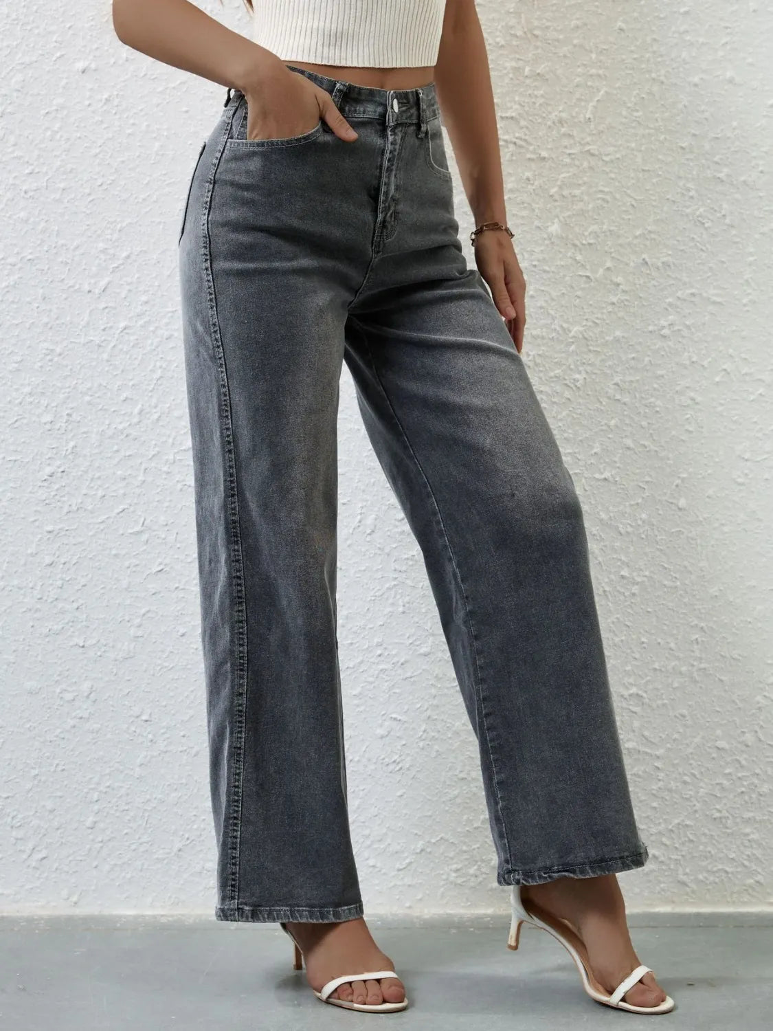 High Rise Wide Leg Jeans - Jeans Junction Online