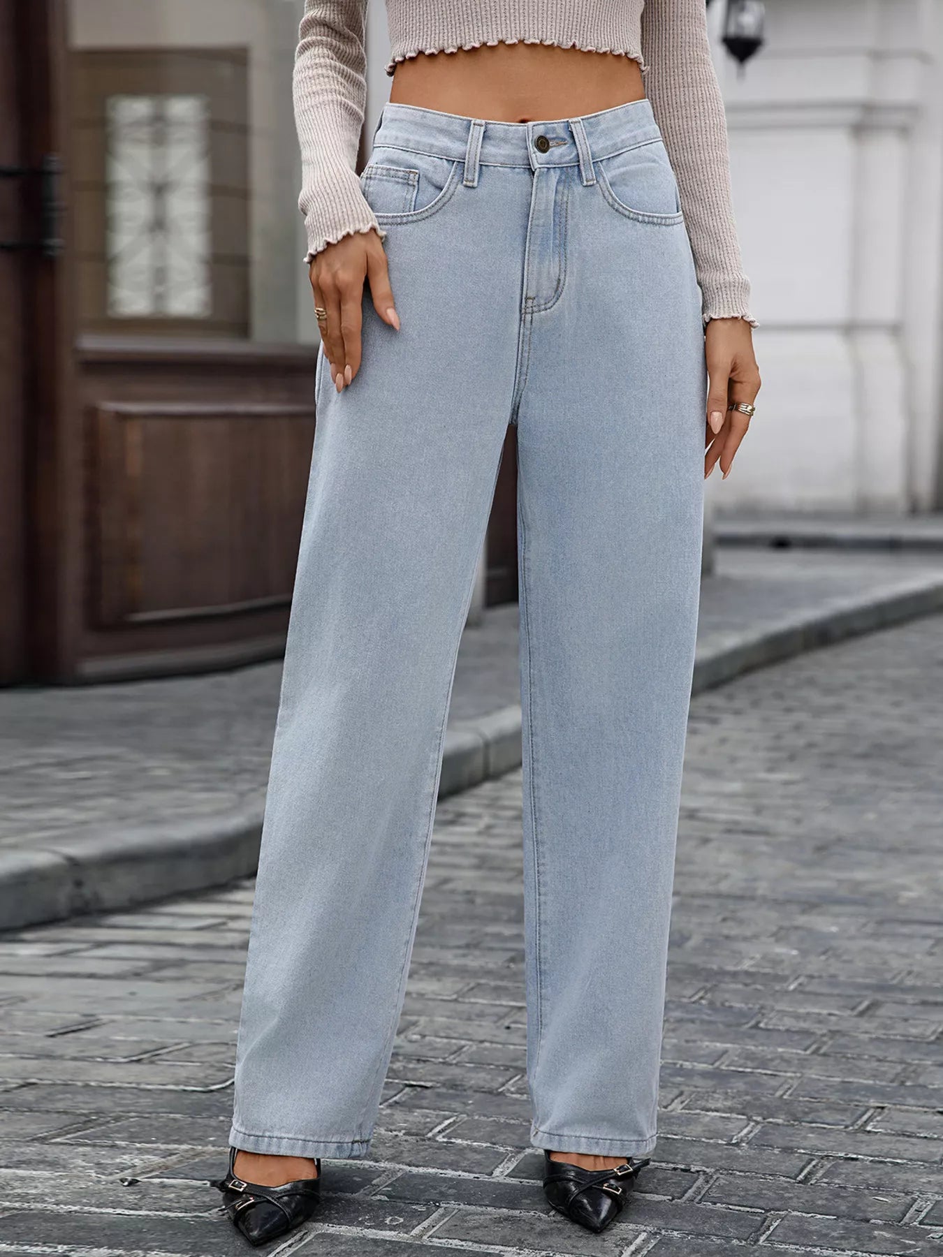 High Waisted Wide Leg Jeans - Jeans Junction Online