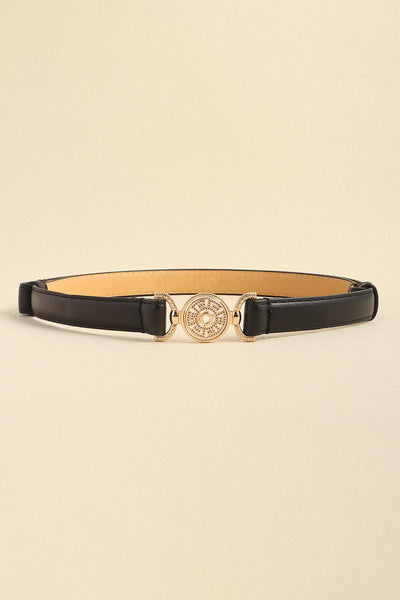 Rhinestone Decor PU Leather Belt - Jeans Junction Online