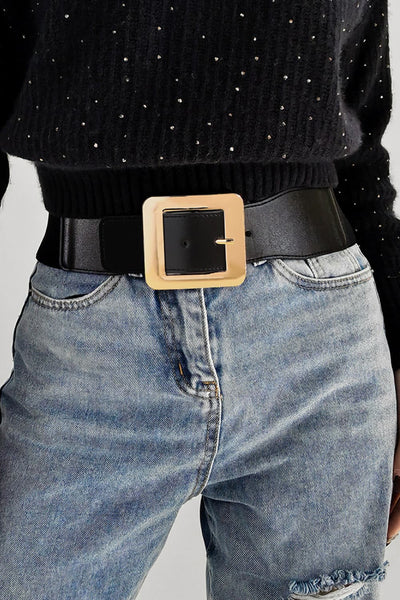 Alloy Buckle PU Leather Belt - Jeans Junction Online