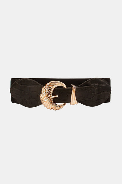 Shell Alloy Buckle Elastic Belt - Jeans Junction Online