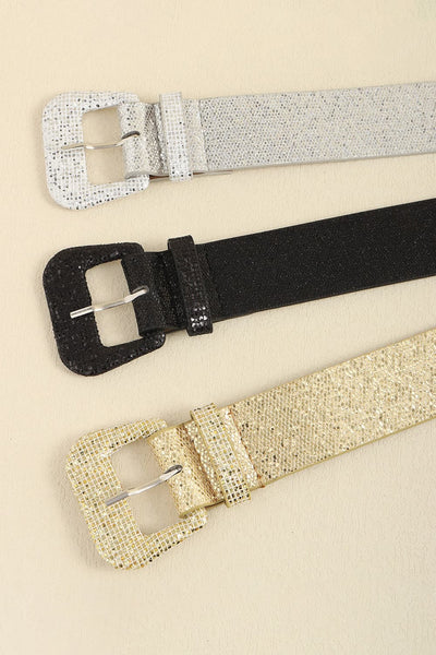 Glitter PU Leather Belt - Jeans Junction Online