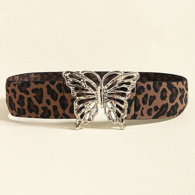 Butterfly Alloy Buckle Elastic Belt - Jeans Junction Online
