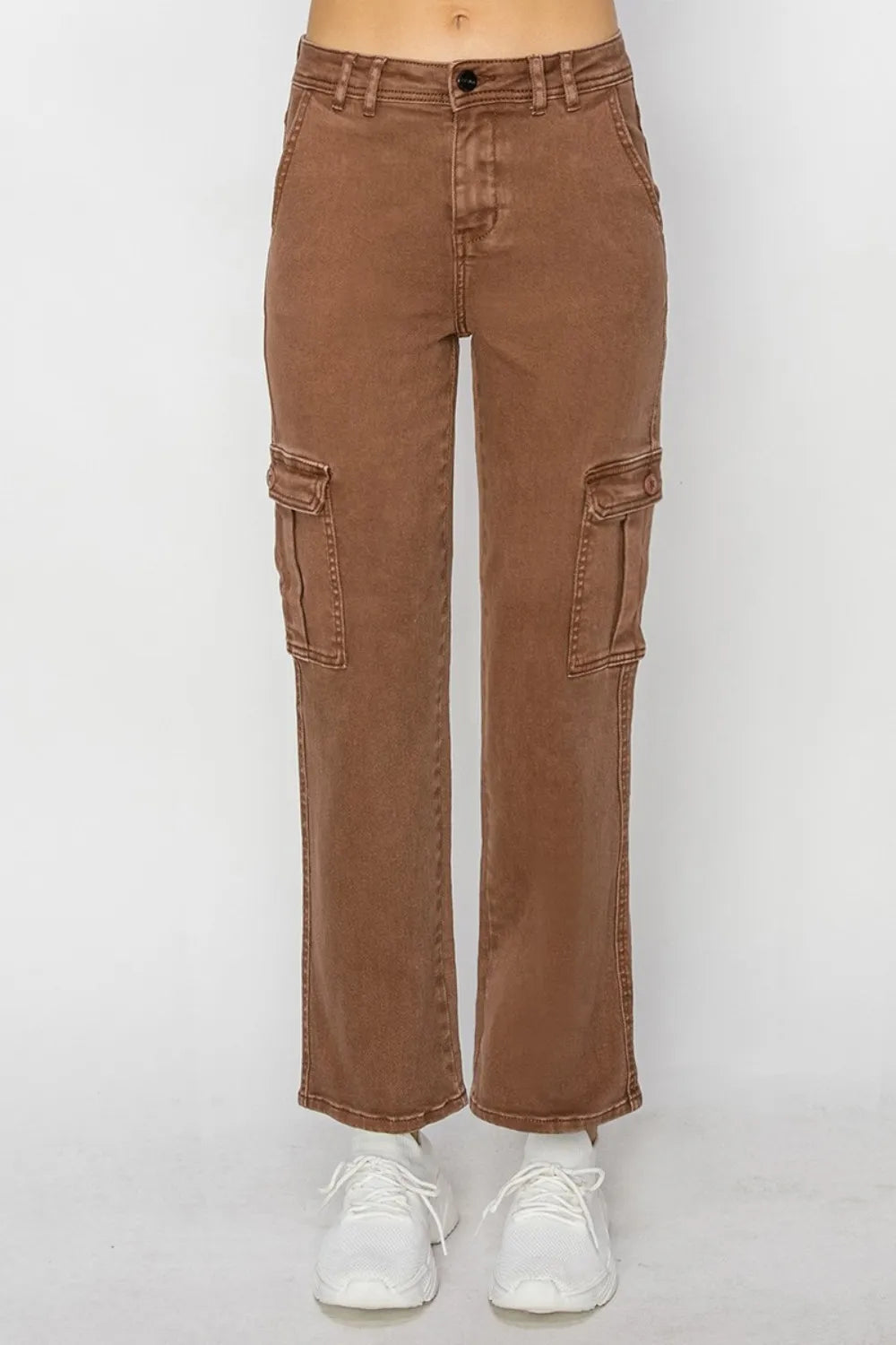 Risen Full Size High Rise Cargo Jeans - Jeans Junction Online
