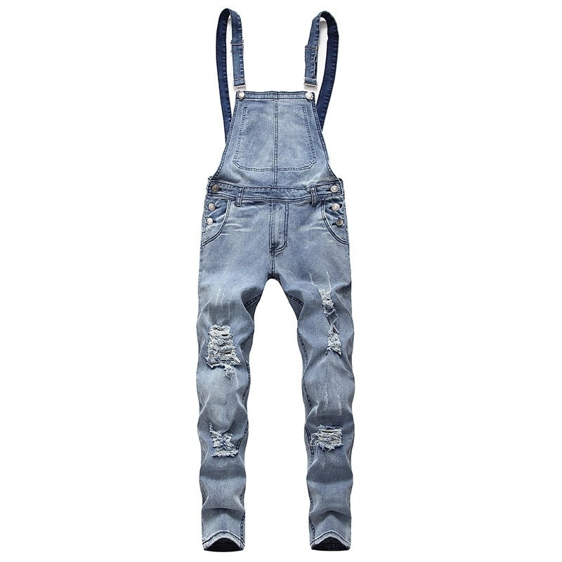 Fashionable Men's Suspender Denim Rompers - Jeans Junction Online