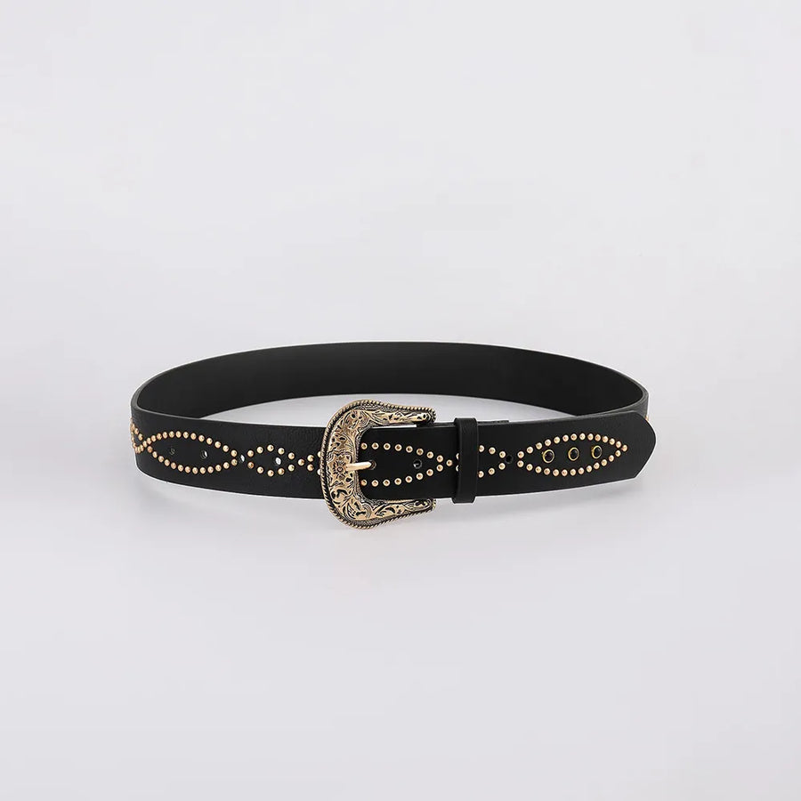 PU Leather Rhinestone Belt - Jeans Junction Online 