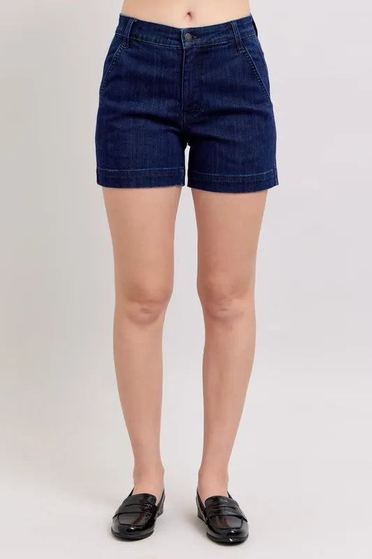 Judy Blue Full Size High Waist Denim Shorts Plus Size - Jeans Junction Online