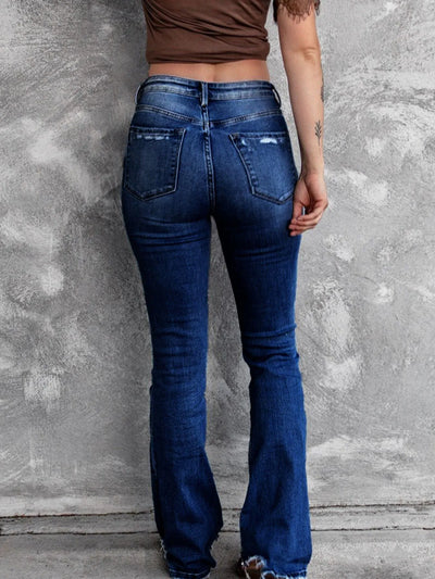 Distressed Flare Jeans - Jeans Junction Online