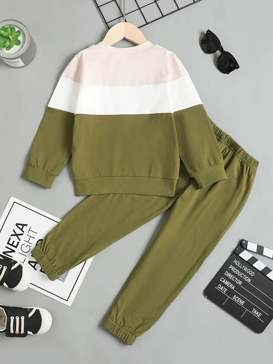 Children's Color Block Top and Pants Set - Jeans Junction Online 