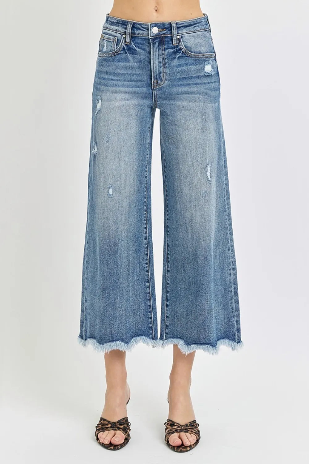 Risen High Rise Cropped Flare Jeans - Jeans Junction Online