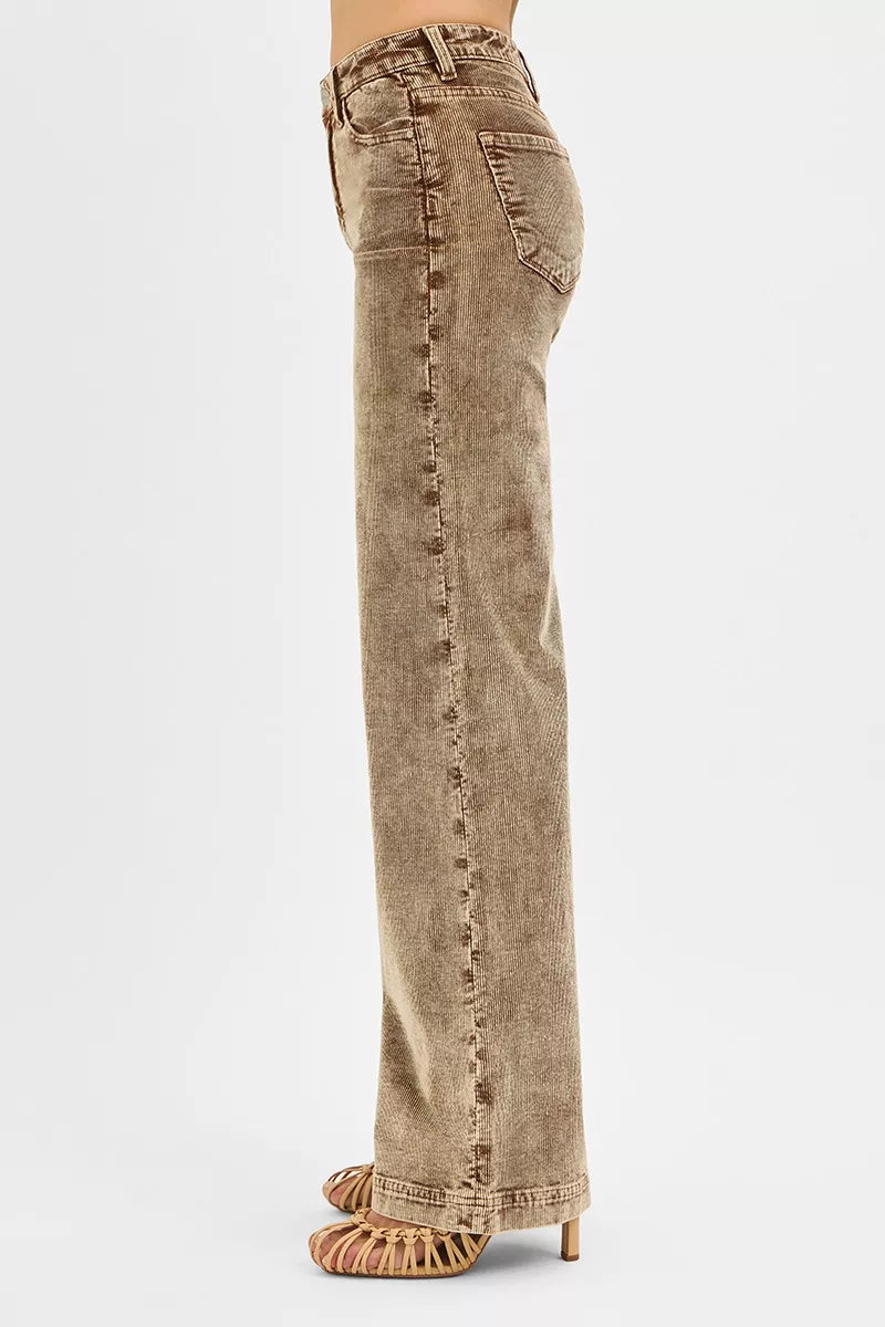 RISEN High Rise Wide Leg Corduroy Jeans - Jeans Junction Online