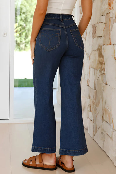 High Waist Bootcut Jeans with Pockets - Jeans Junction Online