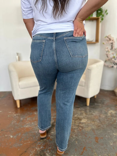 Judy Blue Full Size High Waist Straight Jeans - Jeans Junction Online
