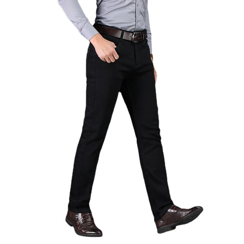 Men's Casual Straight Stretch Long Pants - Jeans Junction Online