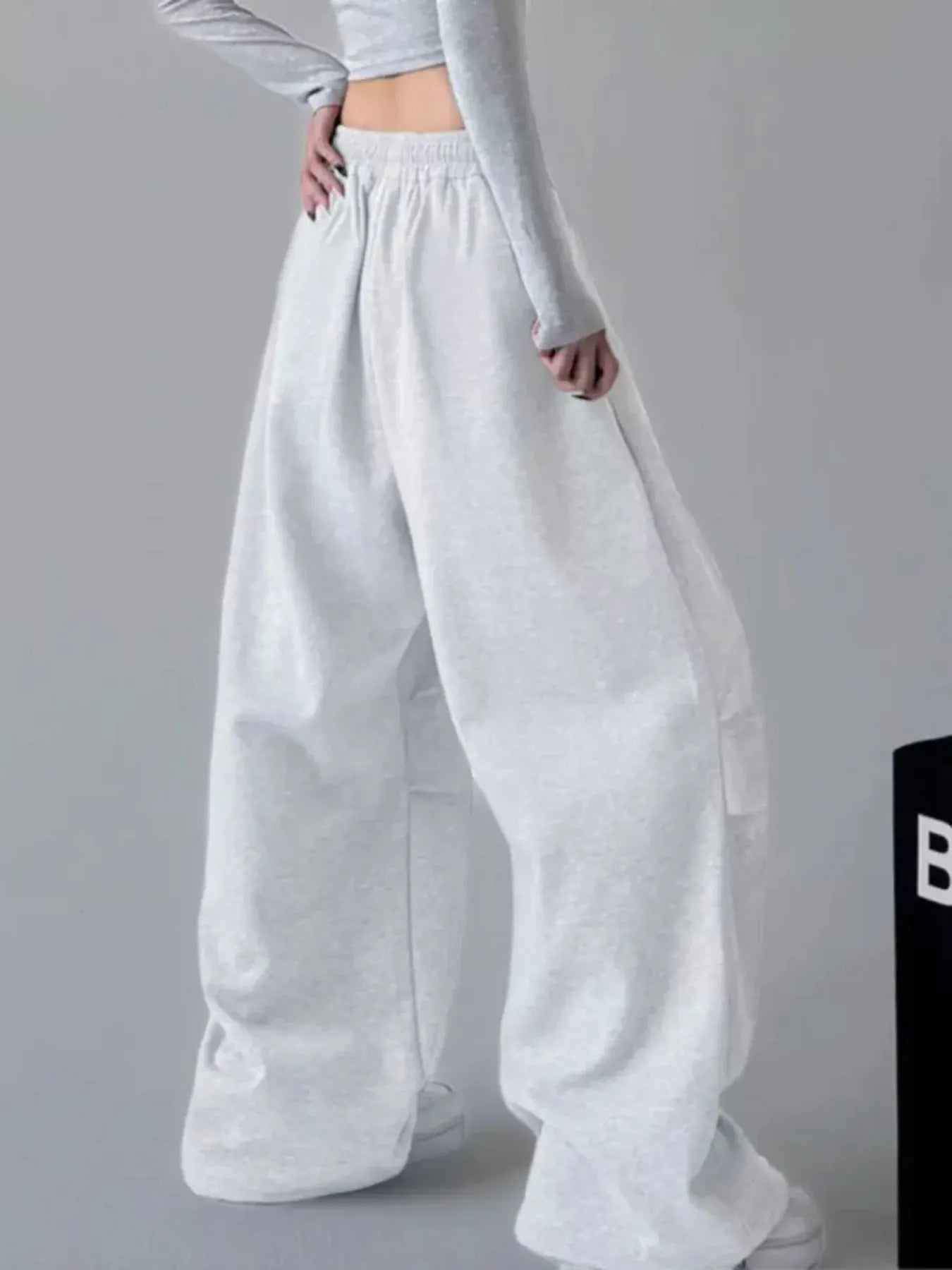 Oversized Wide Leg Drawstring Pants - Jeans Junction Online