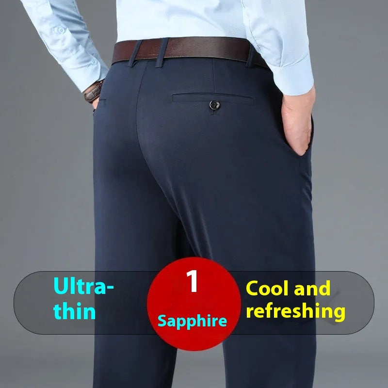 High Elasticity Non-ironing Anti-wrinkle Men's Business Casual Pants - Jeans Junction Online 