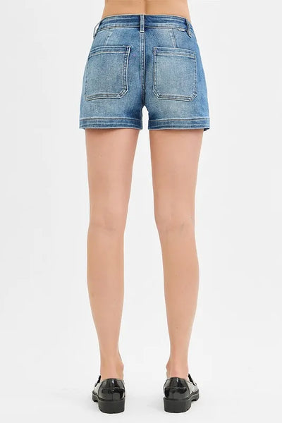 RISEN Low Rise Patched Pocket Shorts - Jeans Junction Online