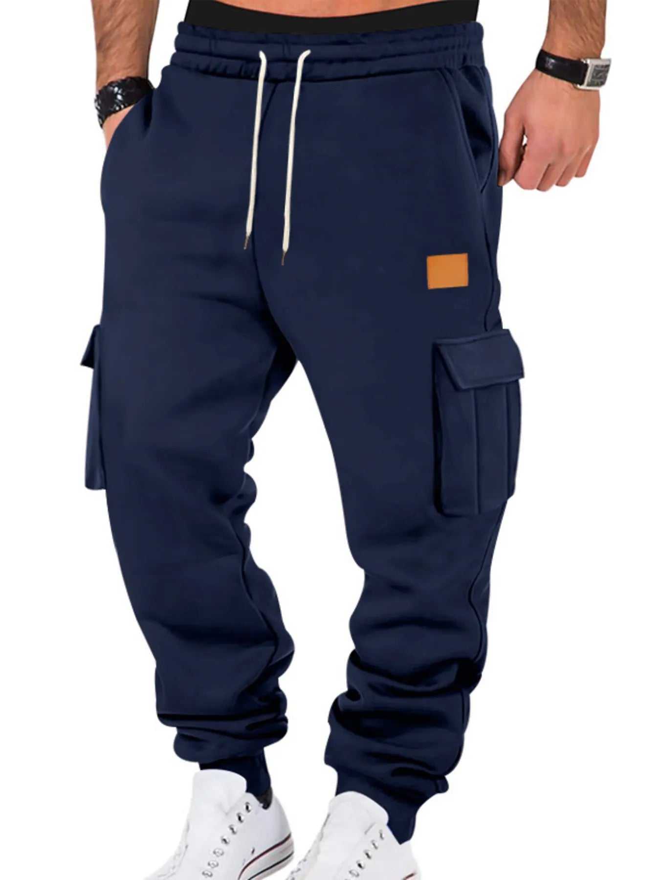 Men's Full Size Drawstring Cargo Jogger Pants Plus Size - Jeans Junction Online