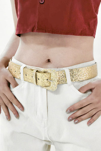 Glitter PU Leather Belt - Jeans Junction Online