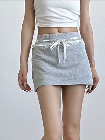 Casual Drawstring Mini Skirt - Jeans Junction Online