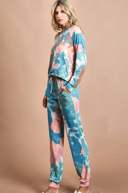 BiBi Tie Dye French Terry Jogger Pants - Jeans Junction Online