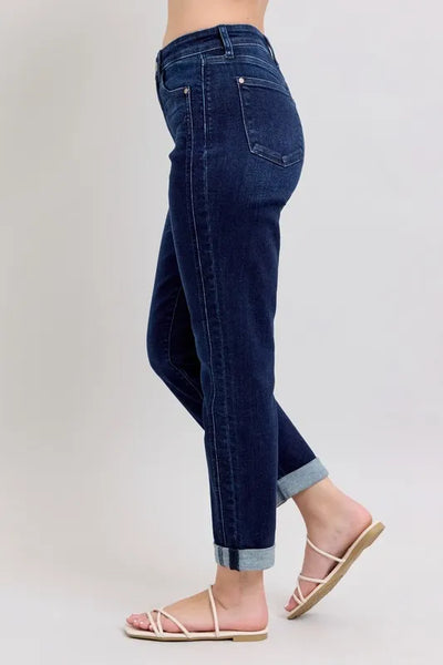 Judy Blue Full Size High Waist Boyfriend Jeans Plus Size - Jeans Junction Online
