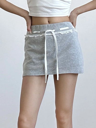 Casual Drawstring Mini Skirt - Jeans Junction Online