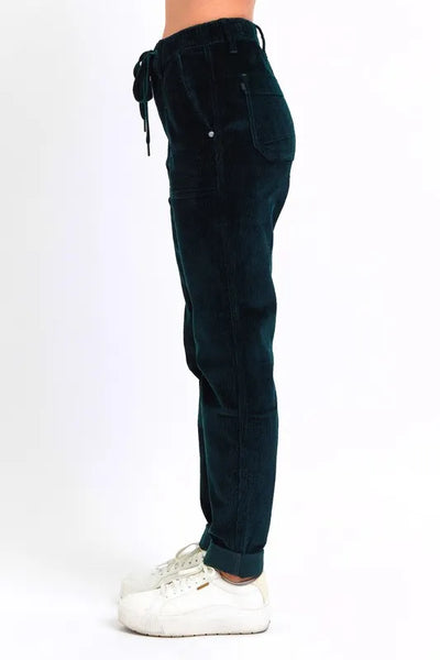 Judy Blue Full Size High Waist Corduroy Cuffed Jogger Plus Size - Jeans Junction Online