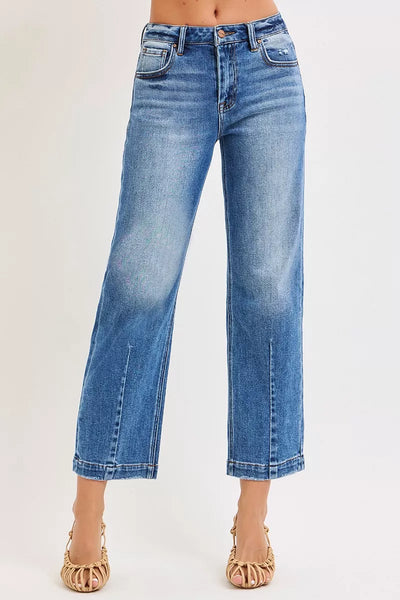 RISEN High Rise Crop Boyfriend Tapered Jeans - Jeans Junction Online