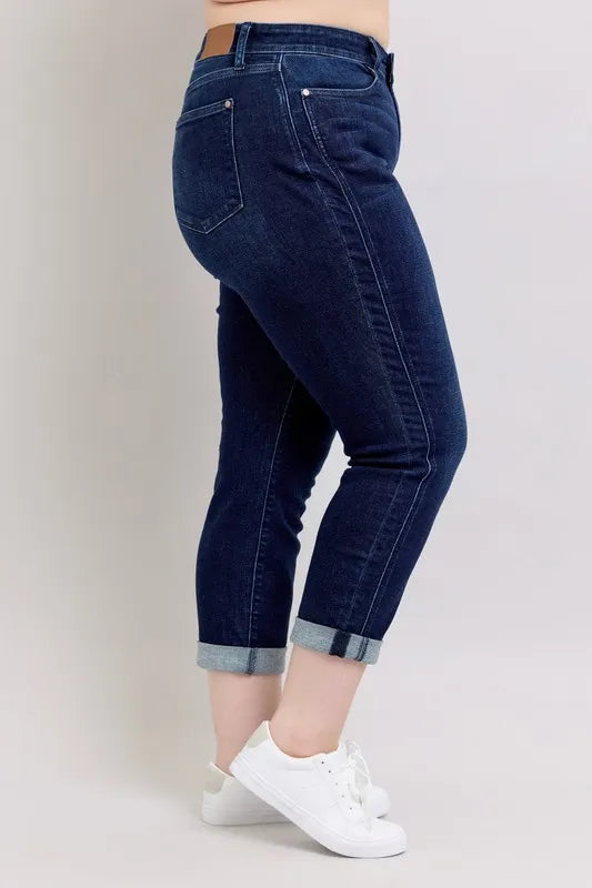 Judy Blue Full Size High Waist Boyfriend Jeans Plus Size - Jeans Junction Online