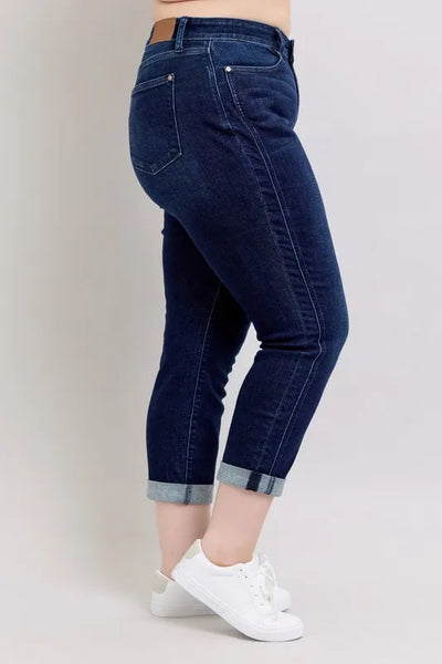 Judy Blue Full Size High Waist Boyfriend Jeans Plus Size - Jeans Junction Online