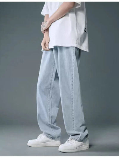 Men's Full Size Wide Leg Wash Relaxed Fit Jeans Plus Size - Jeans Junction Online