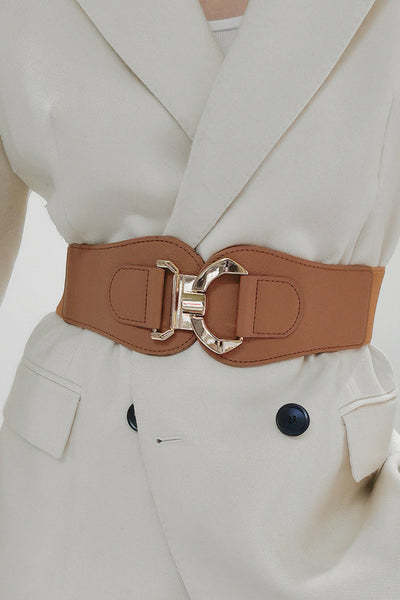Alloy Buckle Elastic Belt - Jeans Junction Online
