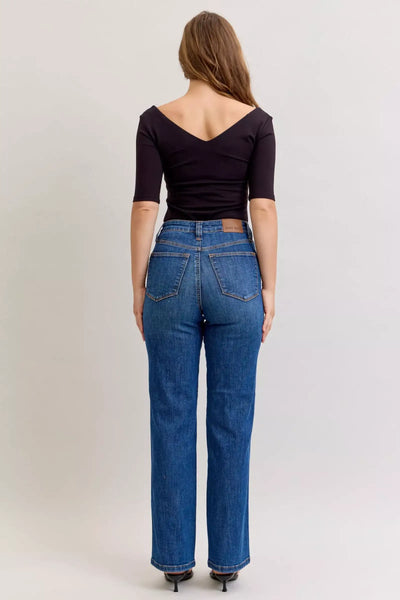 Judy Blue High Waist Tummy Control Straight Jeans - Jeans Junction Online