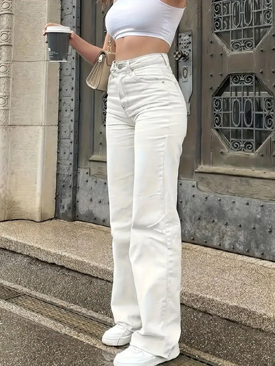 High-Waisted Wide Leg Jeans - Jeans Junction Online
