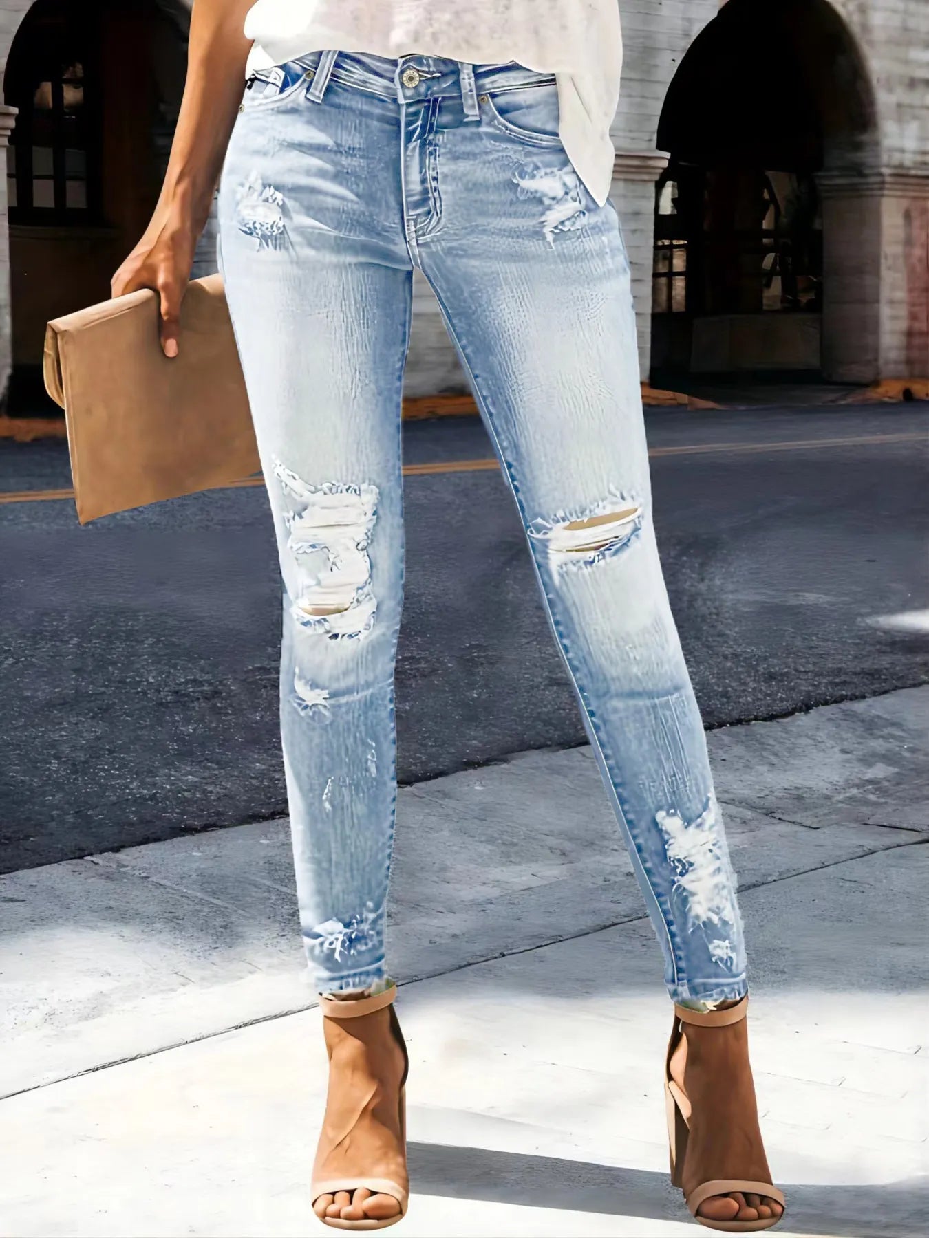 Distressed Skinny Jeans - Jeans Junction Online