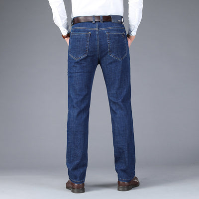 Autumn And Winter Thick Business Straight-leg Men's Jeans - Jeans Junction Online