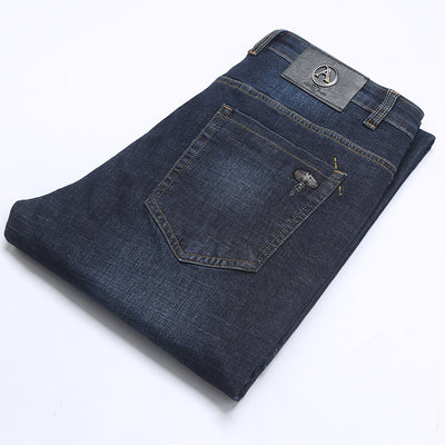 Business Straight Stretch Fashion Loose Men's Jeans - Jeans Junction Online