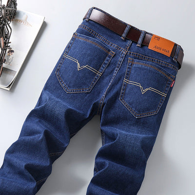 New Men's Jeans Autumn And Winter Loose Straight Tube Plush - Jeans Junction Online